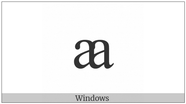 Latin Small Letter Aa on various operating systems