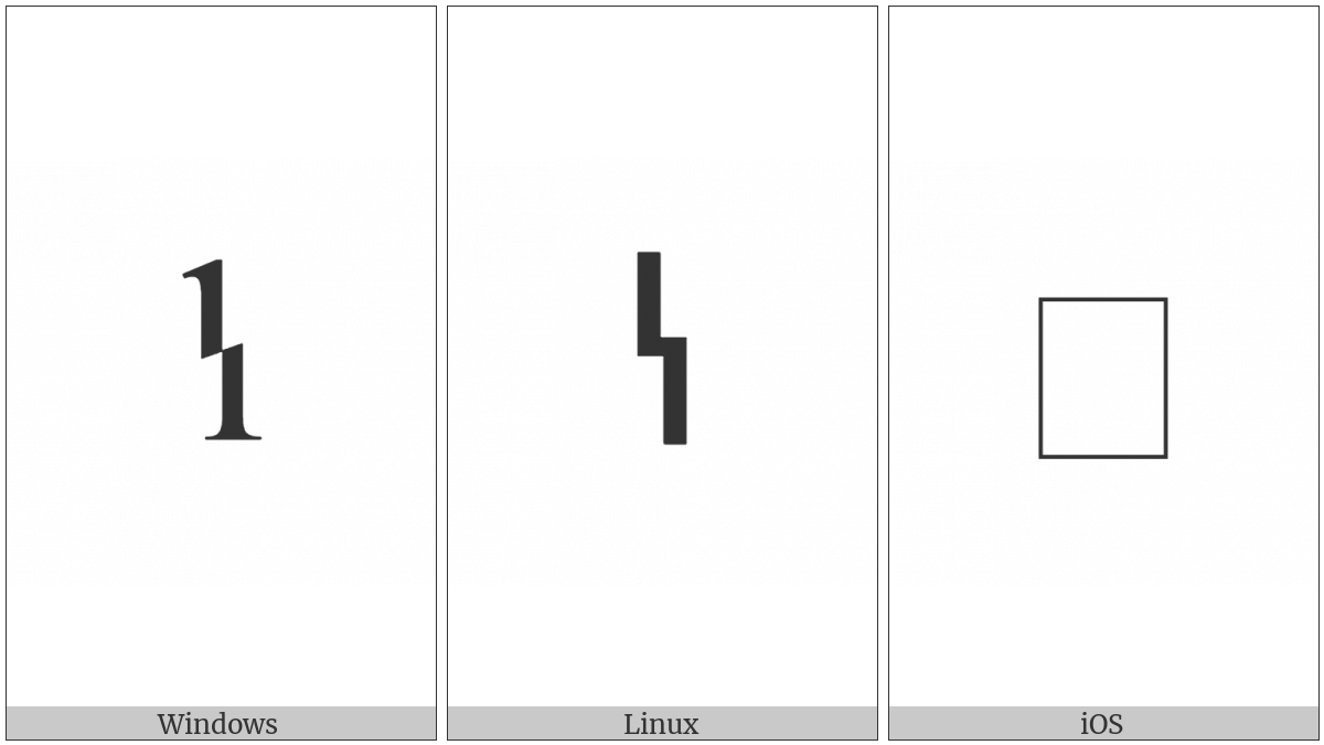 Latin Small Letter Broken L on various operating systems