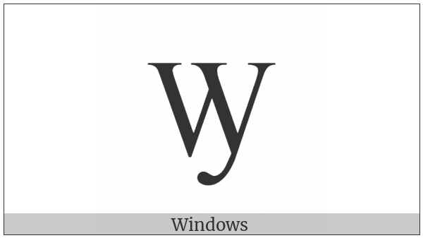 Latin Capital Letter Vy on various operating systems