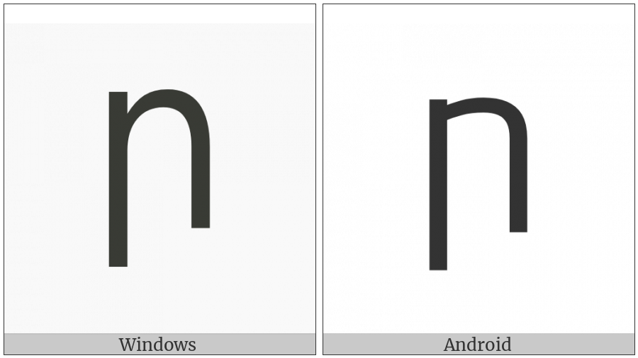 Latin Capital Letter Insular R on various operating systems