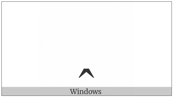 Modifier Letter Low Circumflex Accent on various operating systems