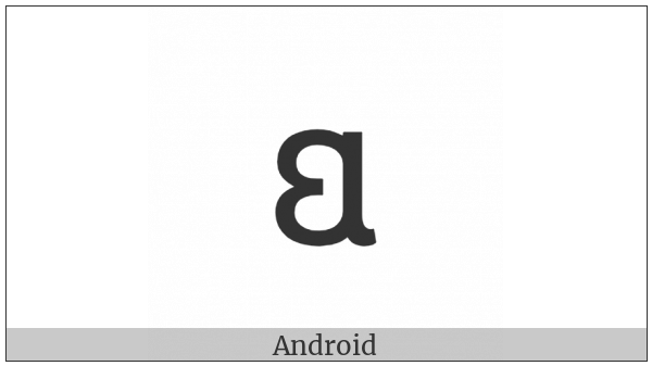 Latin Small Letter Volapuk Ae on various operating systems