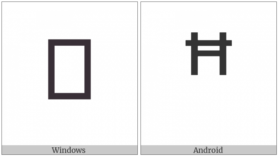 Modifier Letter Capital H With Stroke on various operating systems
