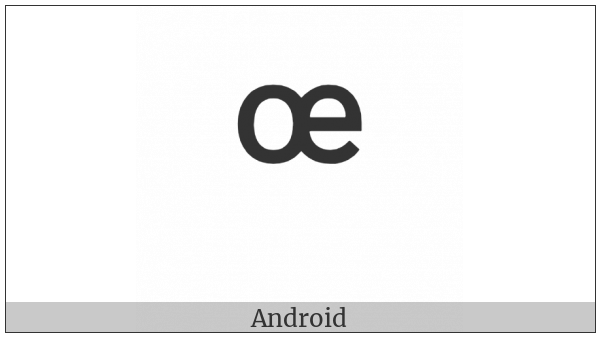 Modifier Letter Small Ligature Oe on various operating systems