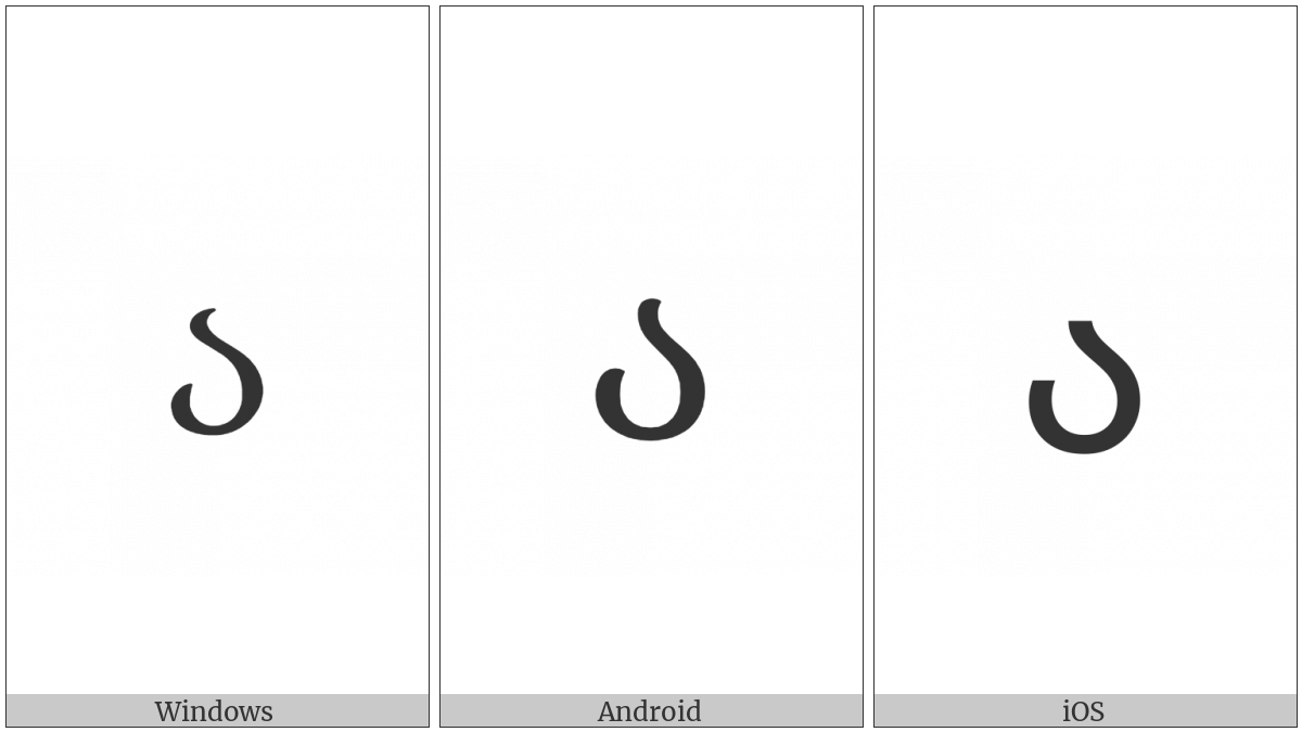 Georgian Letter An on various operating systems