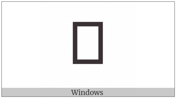 Phags-Pa Letter A on various operating systems