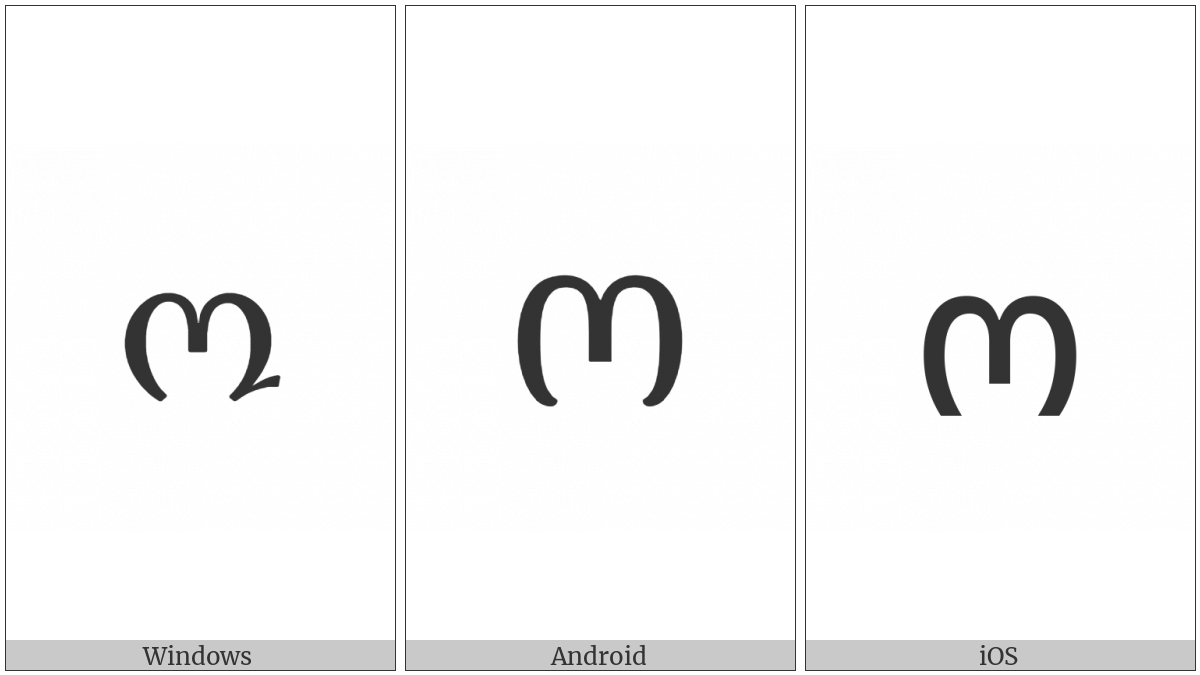 Georgian Letter On on various operating systems