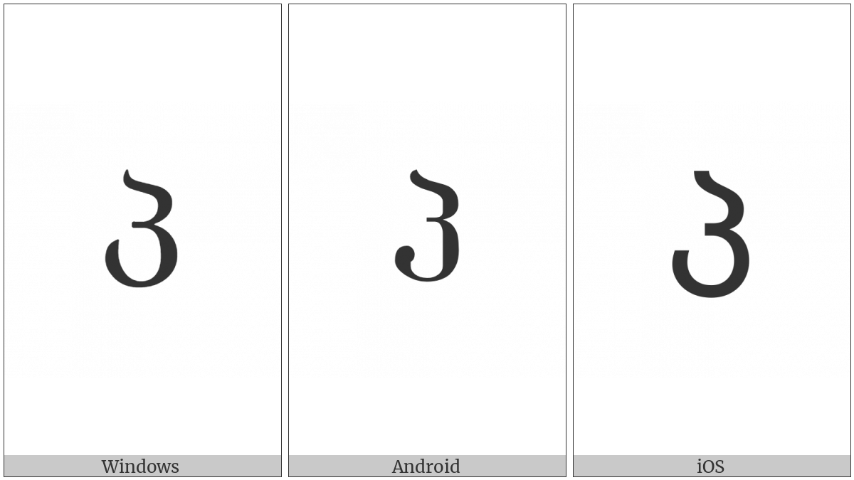 Georgian Letter Par on various operating systems