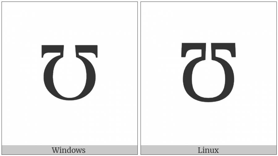 Latin Capital Letter Upsilon on various operating systems