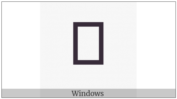 Rejang Consonant Sign N on various operating systems