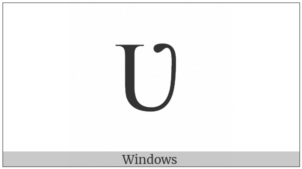 Latin Capital Letter V With Hook on various operating systems