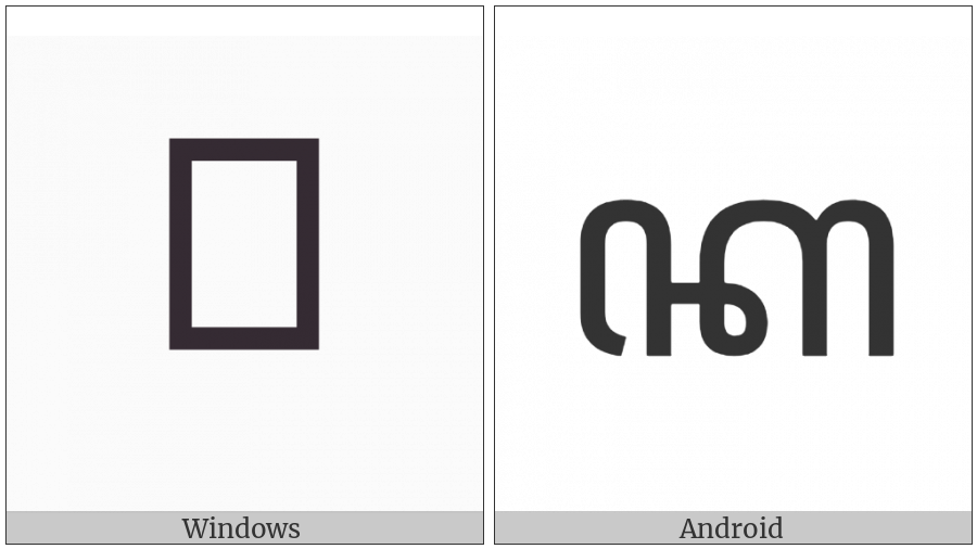 Javanese Letter Ka on various operating systems