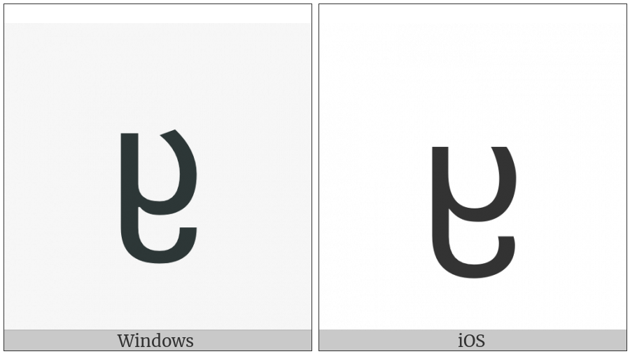 Georgian Letter Elifi on various operating systems