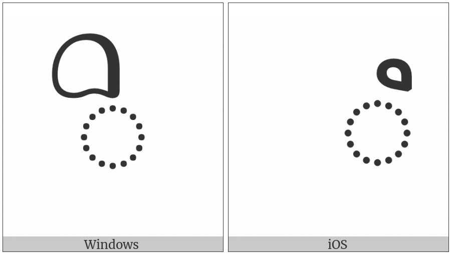 Javanese Vowel Sign Wulu on various operating systems