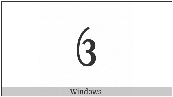 Javanese Digit Four on various operating systems
