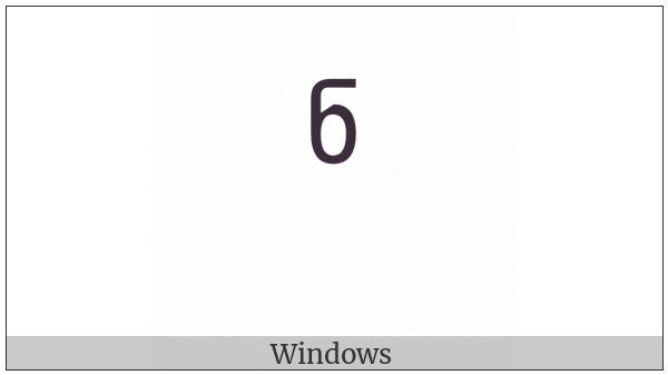 Modifier Letter Georgian Nar on various operating systems