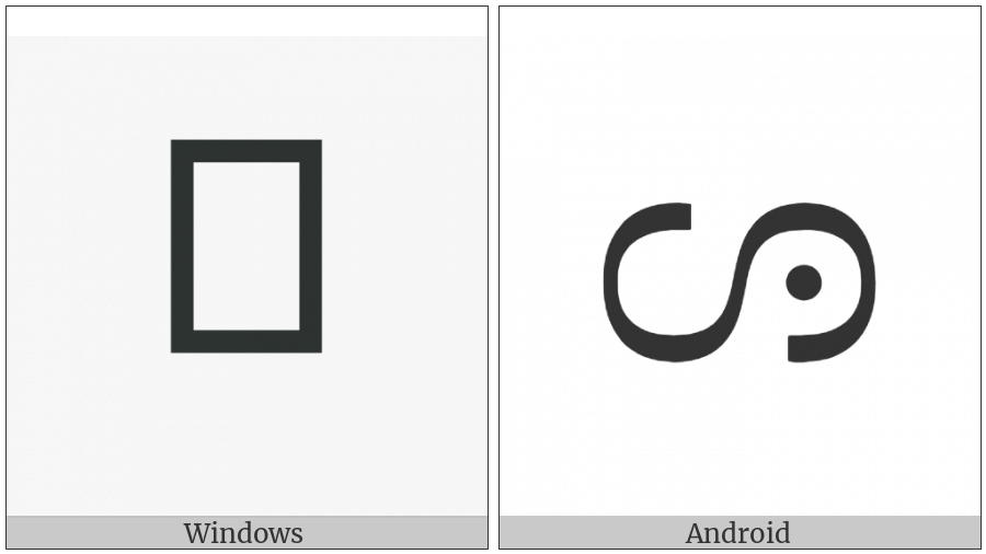 Myanmar Letter Tai Laing Gha on various operating systems