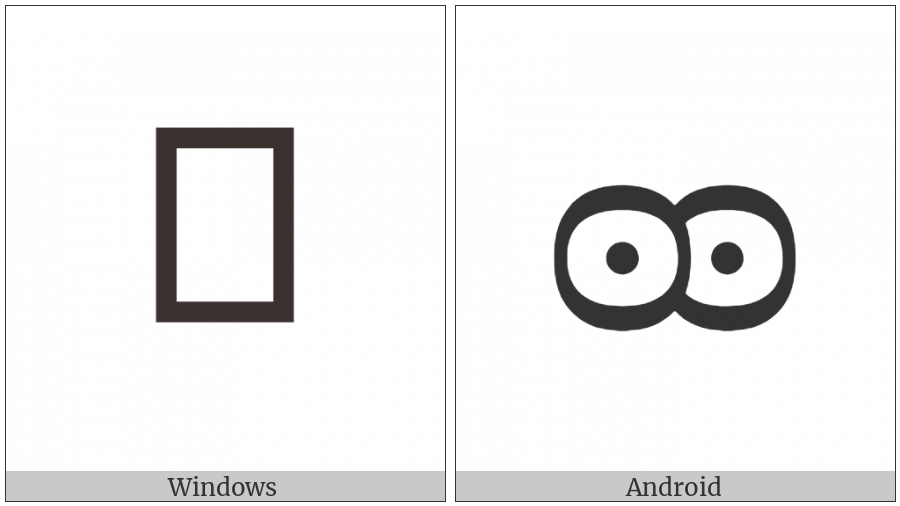 Myanmar Letter Tai Laing Ddha on various operating systems
