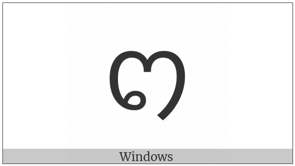 Cham Letter Final G on various operating systems