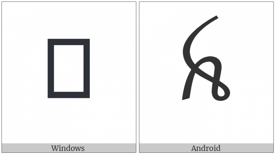 Tai Viet Symbol Sam on various operating systems