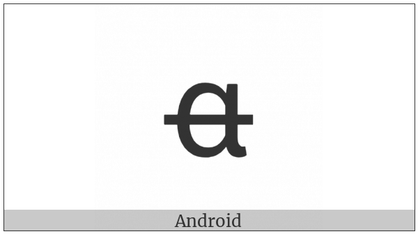 Latin Small Letter Barred Alpha on various operating systems