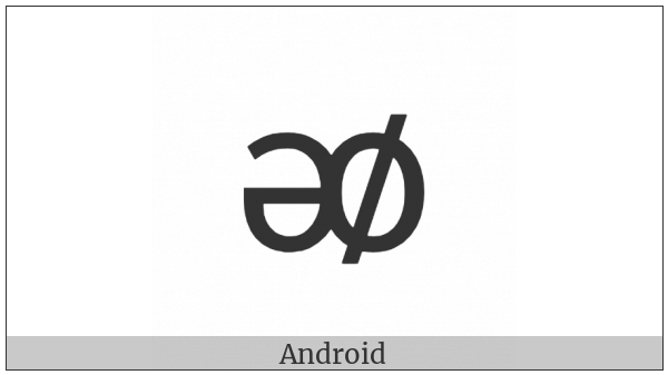 Latin Small Letter Turned Oe With Stroke on various operating systems