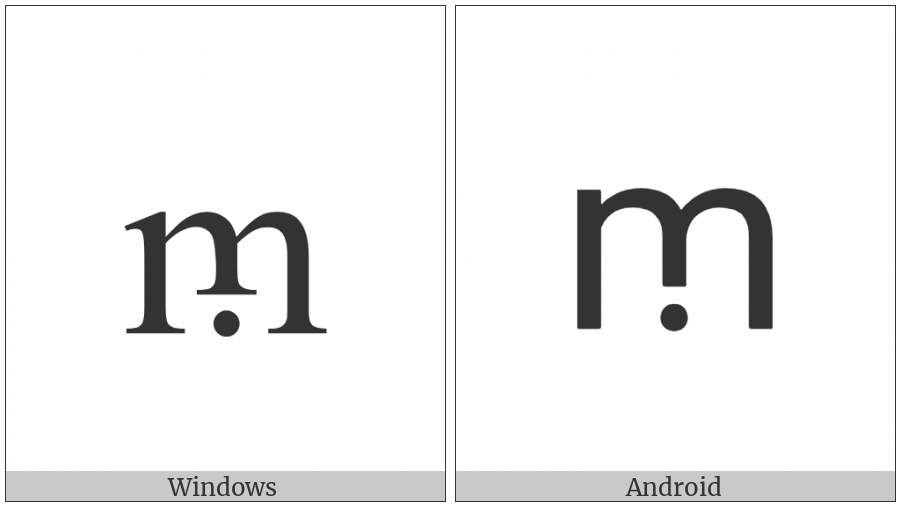 Latin Small Letter Turned Ui on various operating systems