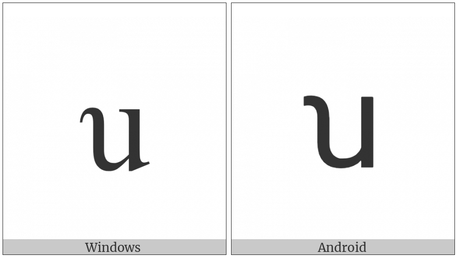 Latin Small Letter U With Left Hook on various operating systems