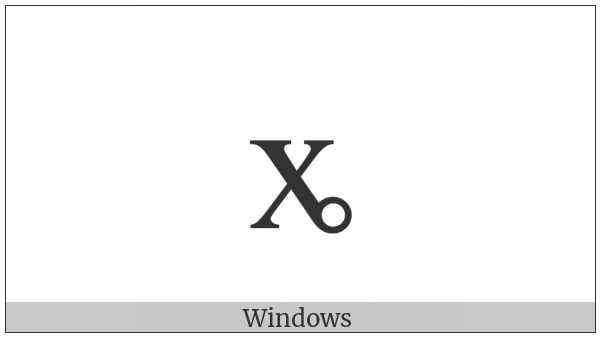 Latin Small Letter X With Low Right Ring on various operating systems