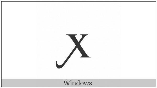 Latin Small Letter X With Long Left Leg With Serif on various operating systems