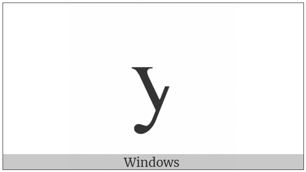 Latin Small Letter Y With Short Right Leg on various operating systems