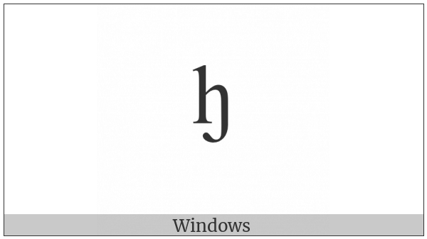 Modifier Letter Small Heng on various operating systems