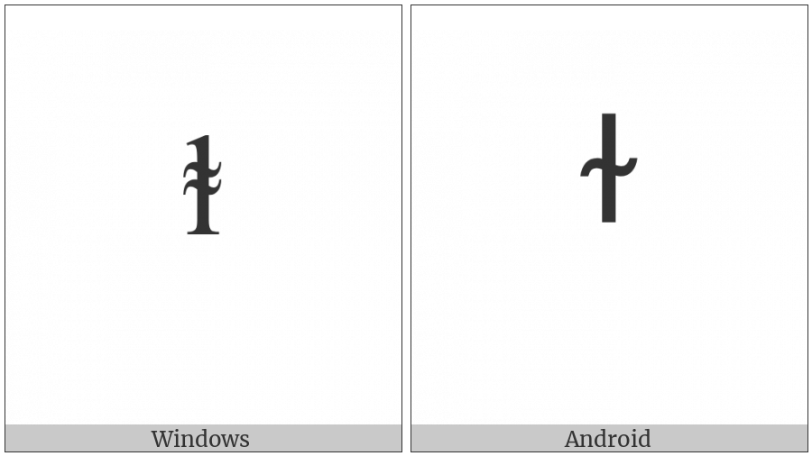 Modifier Letter Small L With Middle Tilde on various operating systems