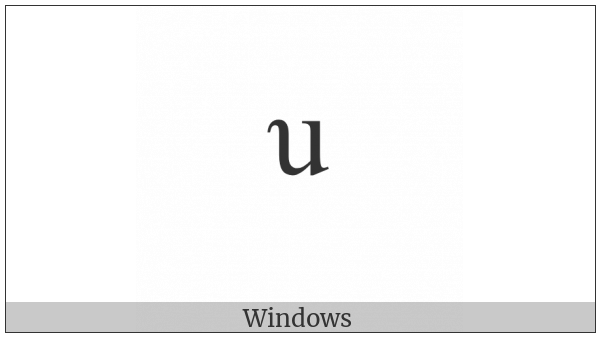 Modifier Letter Small U With Left Hook on various operating systems