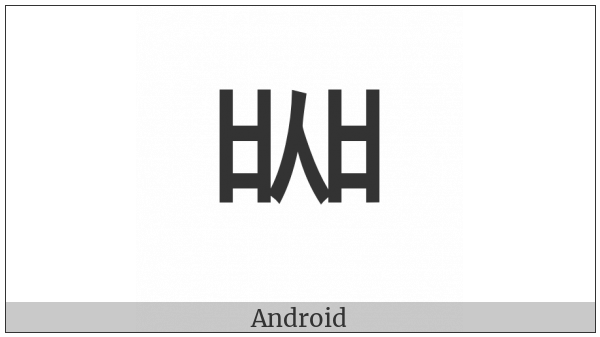 Hangul Choseong Pieup-Sios-Pieup on various operating systems