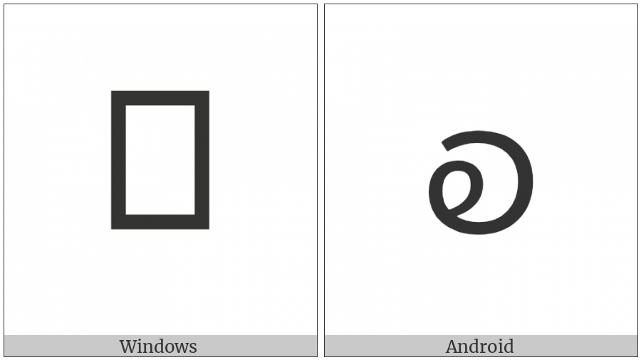 Cherokee Small Letter Ka on various operating systems