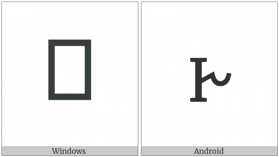 Cherokee Small Letter Ge on various operating systems