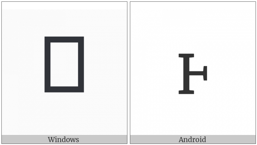 Cherokee Small Letter Ho on various operating systems