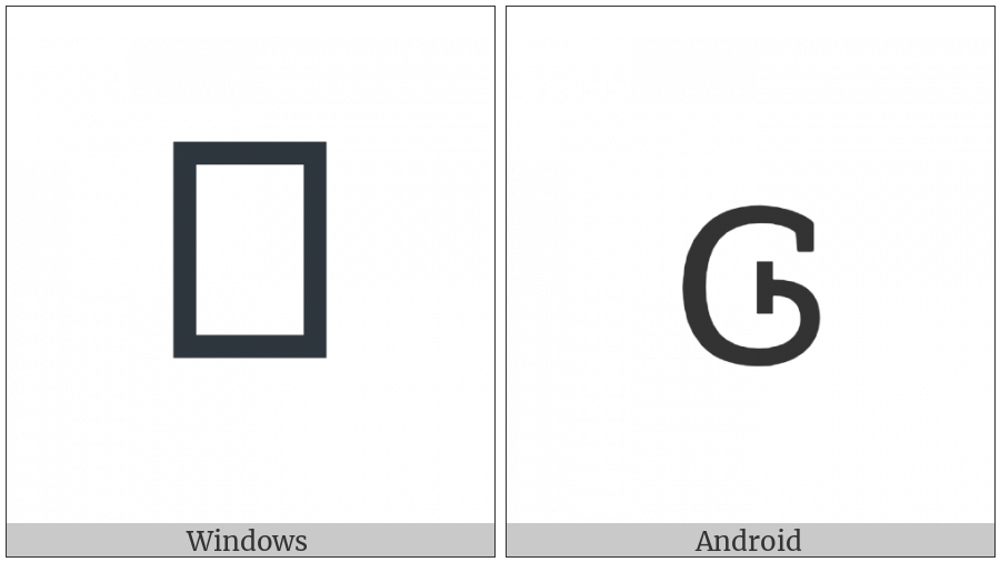 Cherokee Small Letter Lo on various operating systems