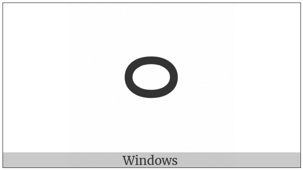 Hangul Choseong Yesieung on various operating systems