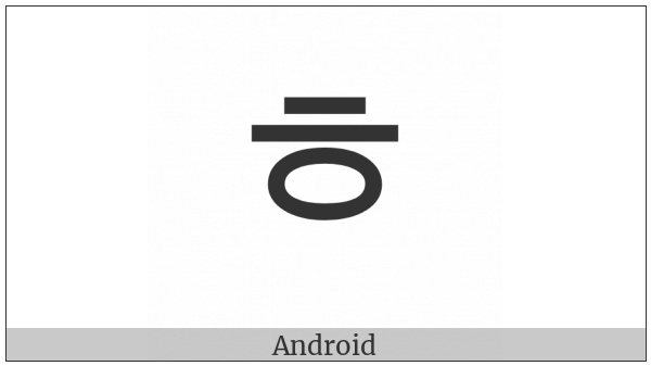 Hangul Jongseong Hieuh on various operating systems