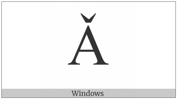 Latin Capital Letter A With Caron on various operating systems