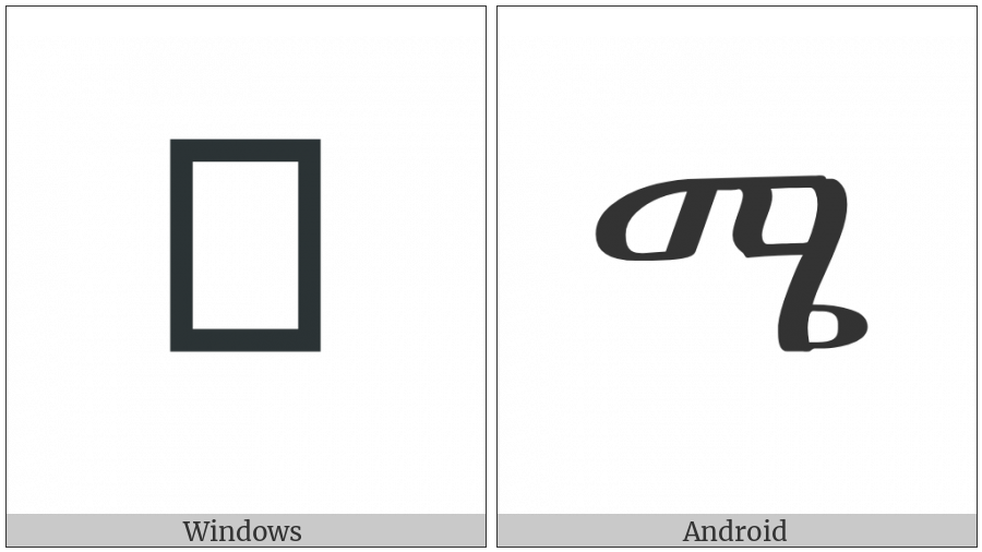 Ethiopic Syllable Mee on various operating systems