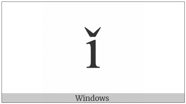 Latin Small Letter I With Caron on various operating systems