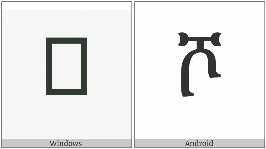 Ethiopic Syllable Sho on various operating systems