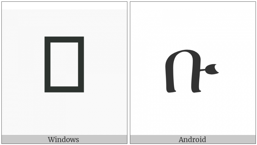 Ethiopic Syllable Bu on various operating systems
