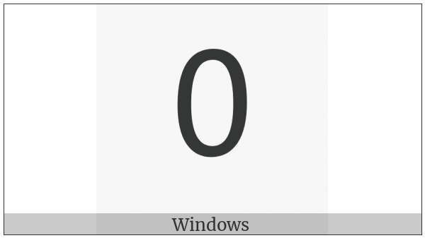 Digit Zero on various operating systems