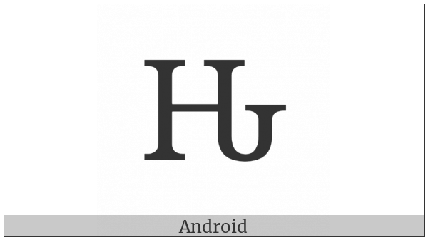 Latin Capital Letter Hwair on various operating systems