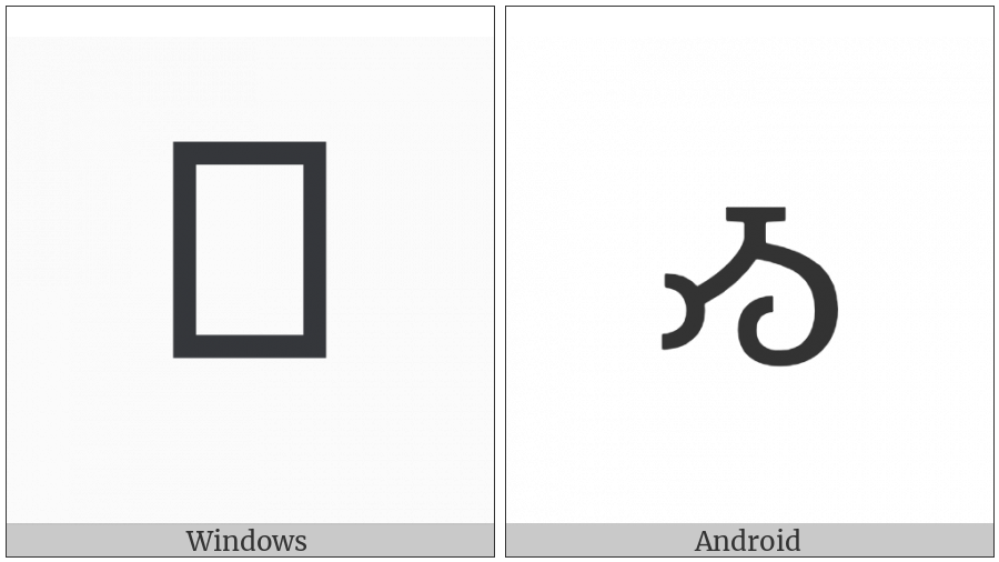Cherokee Small Letter Yi on various operating systems