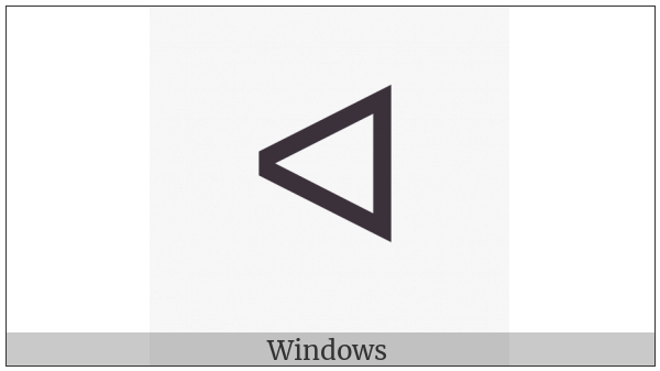 Canadian Syllabics A on various operating systems